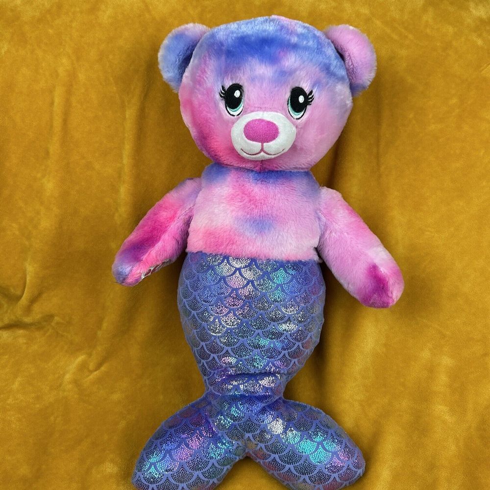 Build a Bear Magical Mer-Bear Mermaid Plush 17" 2020 Retired Baby Stuffed Animal